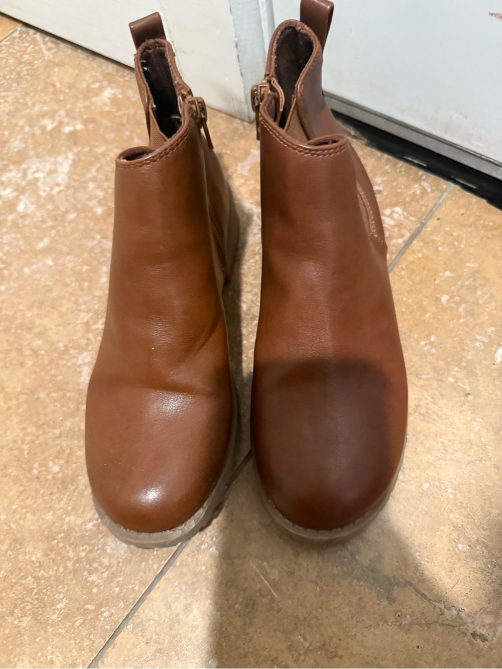 SO Kids Tan Chelsea Zip Boots